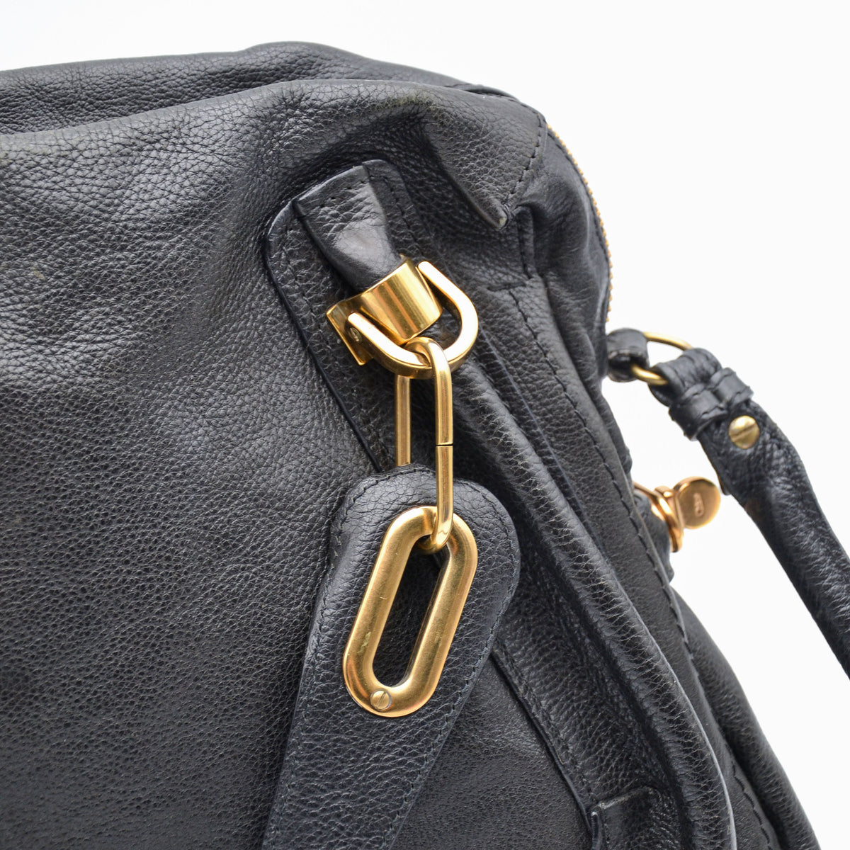Chloé Paraty Medium Cuir Grainé Noir