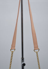 Sac See by Chloé Wallet on Chain Cuir Grainé Rose Pastel