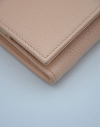 Sac See by Chloé Wallet on Chain Cuir Grainé Rose Pastel