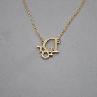 Collier Dior signature « Dior » pavé de cristaux