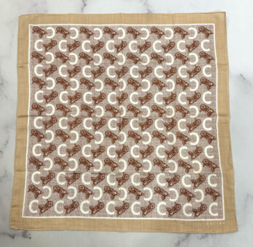 Celine Horsecarriage CC Cotton Bandana Scarf