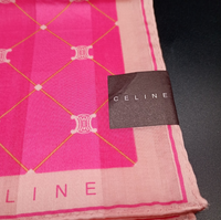 Bandana en coton rose Céline – Logo Triomphe sur toute la surface