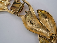 Givenchy Vintage Sculptural Gold Leaf Necklace