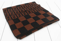 Fendi Scarf Brown & Black FF Logo