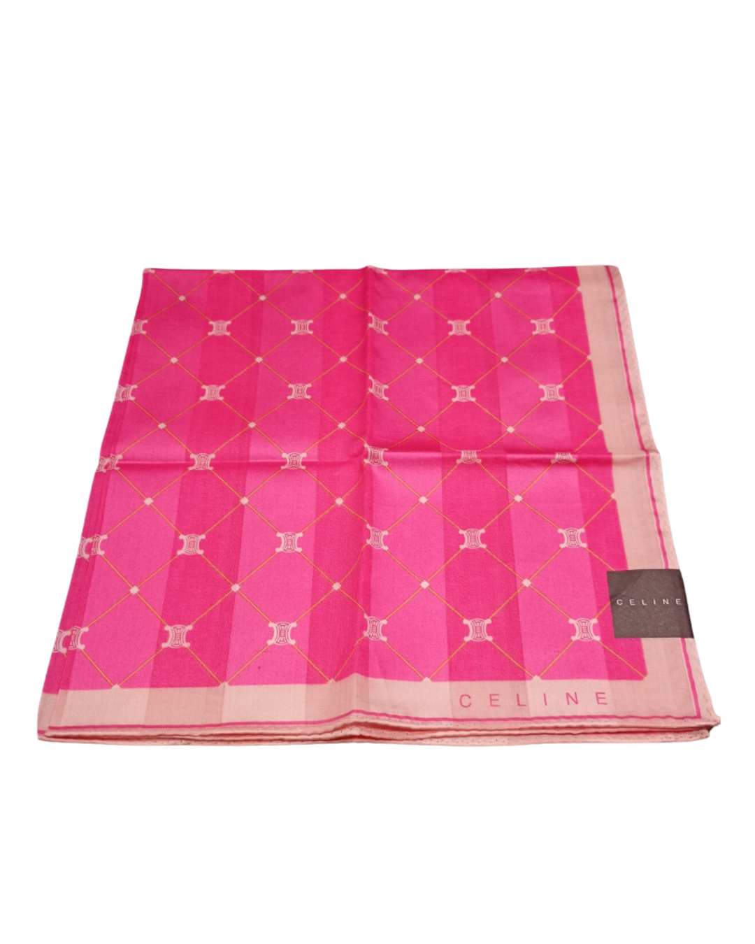 Bandana en coton rose Céline – Logo Triomphe sur toute la surface