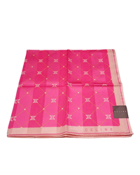 Bandana en coton rose Céline – Logo Triomphe sur toute la surface