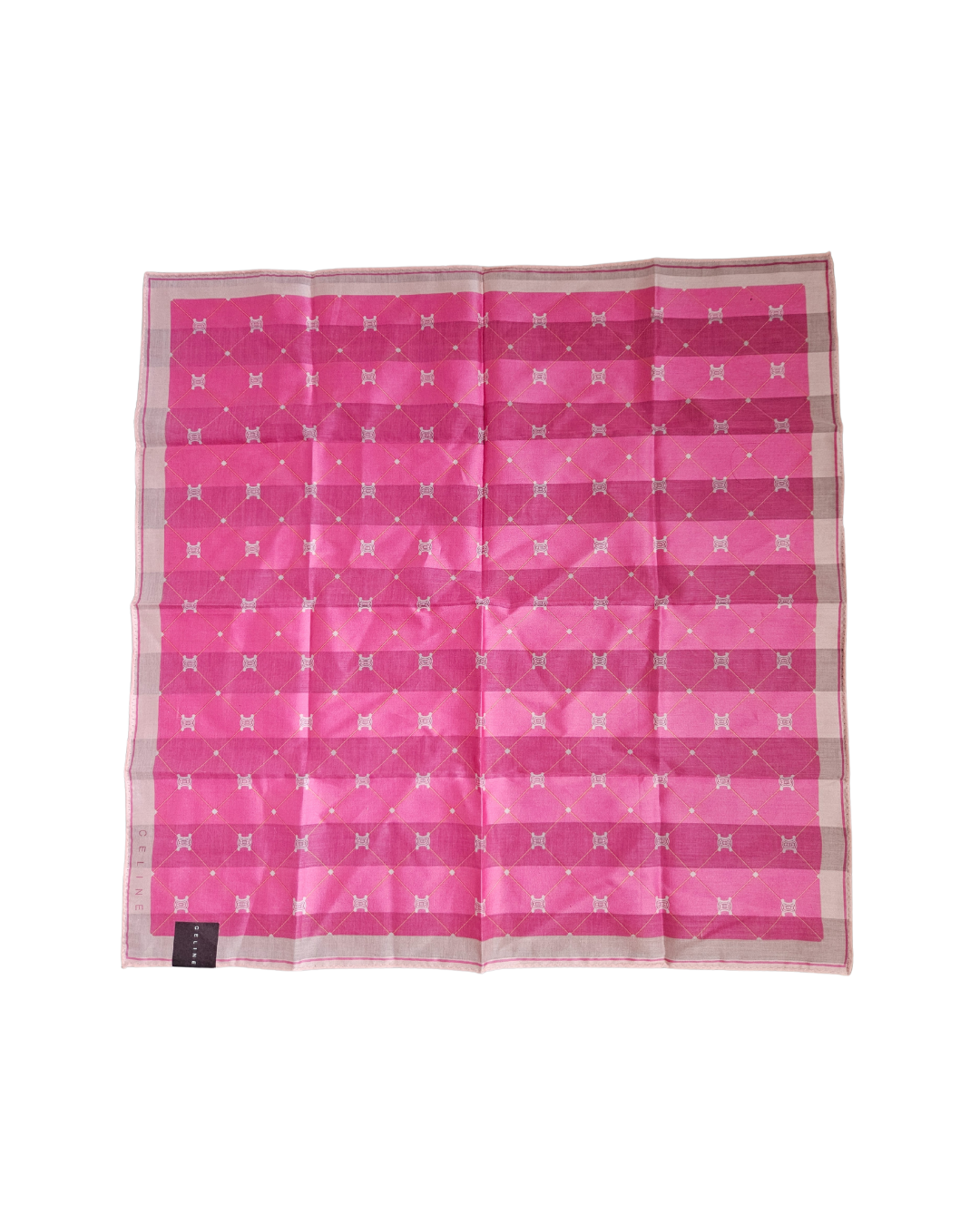 Bandana en coton rose Céline – Logo Triomphe sur toute la surface