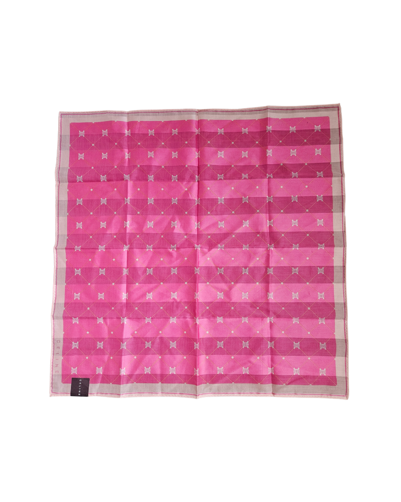 Celine Pink Cotton Bandana – Triomphe Logo all over