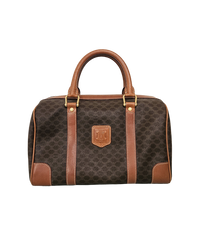 Celine Boston bag in Macadam canvas with leather details