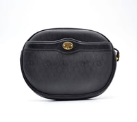 Dior Vintage Black Leather Crossbody Bag