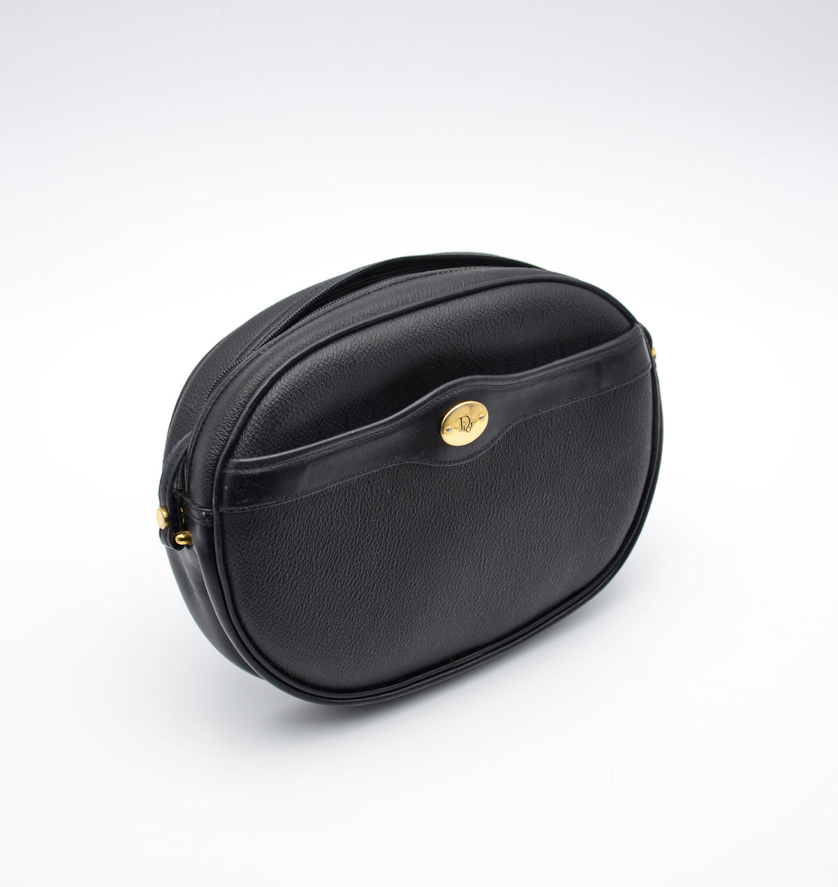 Dior Vintage Black Leather Crossbody Bag