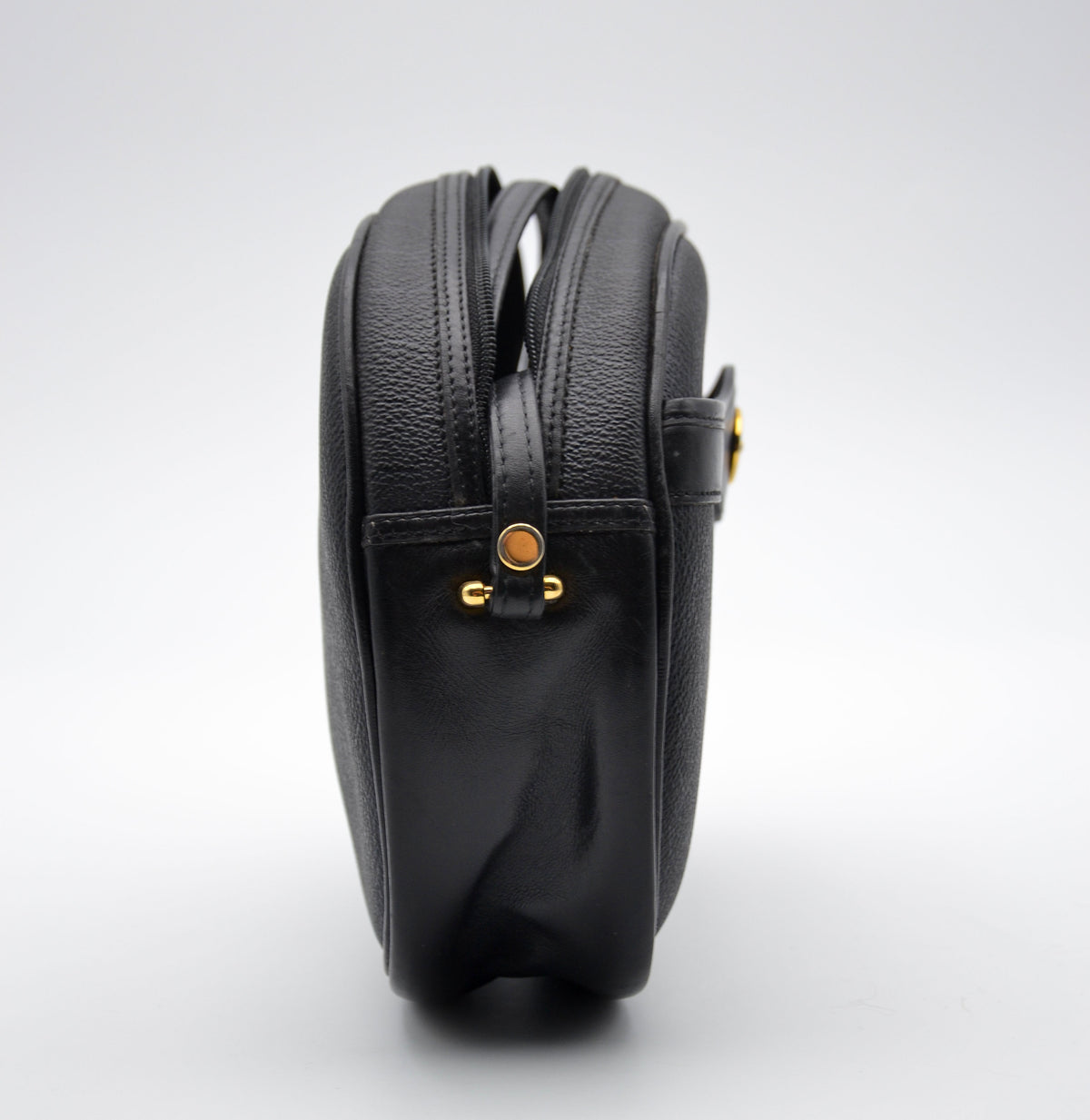 Dior Vintage Black Leather Crossbody Bag