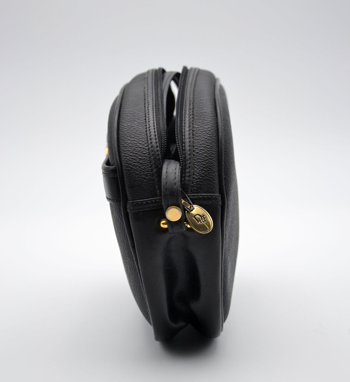 Dior Vintage Black Leather Crossbody Bag