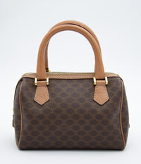 Sac Nano Boston Céline en Toile Enduite Macadam