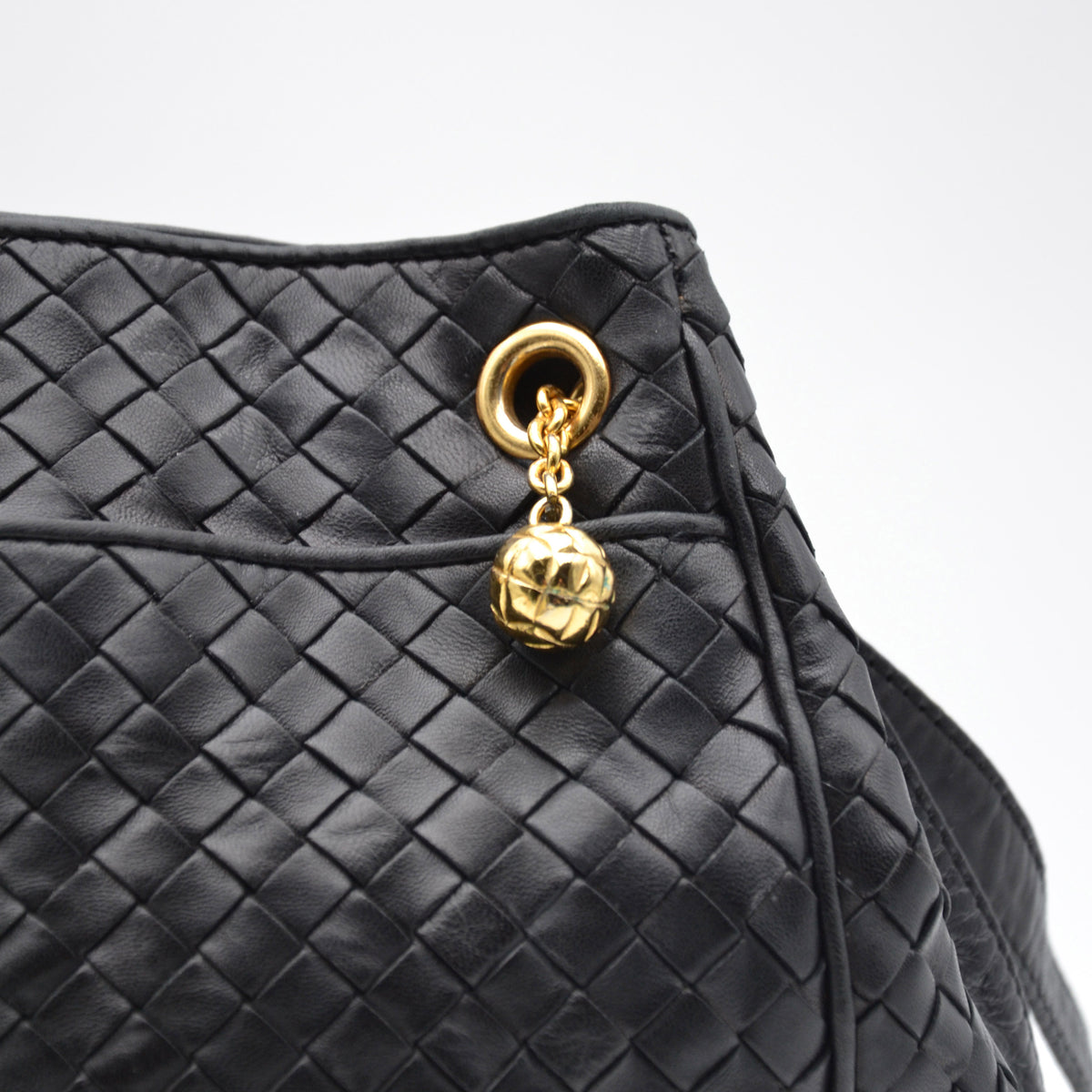 Sac Bottega Veneta Intrecciato noir vintage