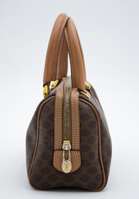 Sac Nano Boston Céline en Toile Enduite Macadam