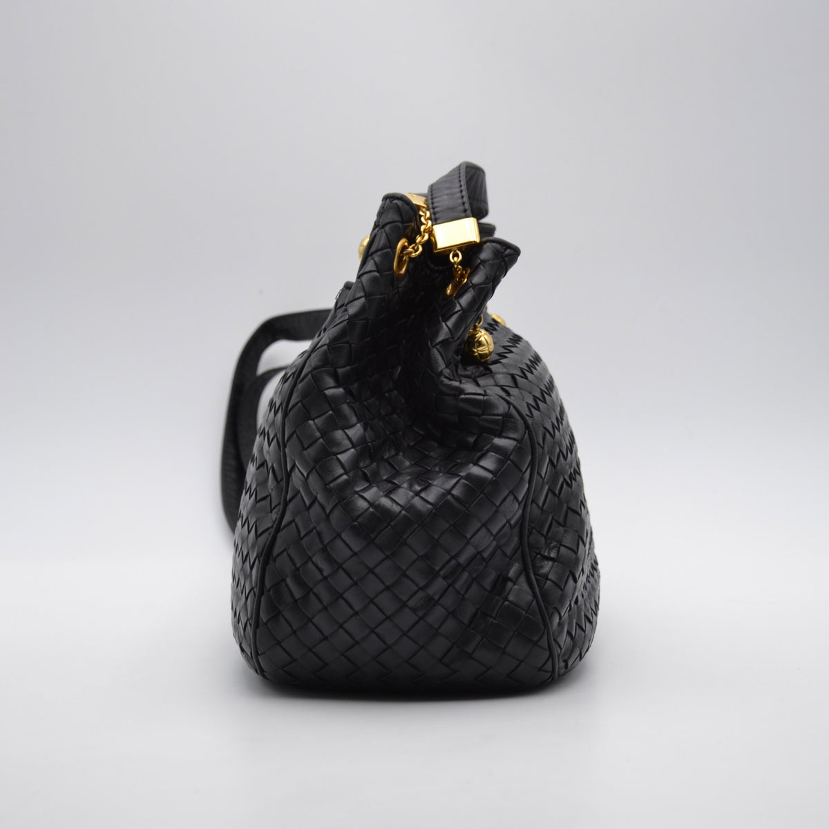 Sac Bottega Veneta Intrecciato noir vintage