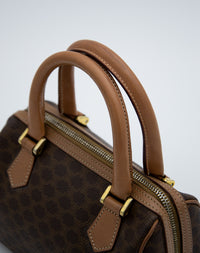 Sac Nano Boston Céline en Toile Enduite Macadam