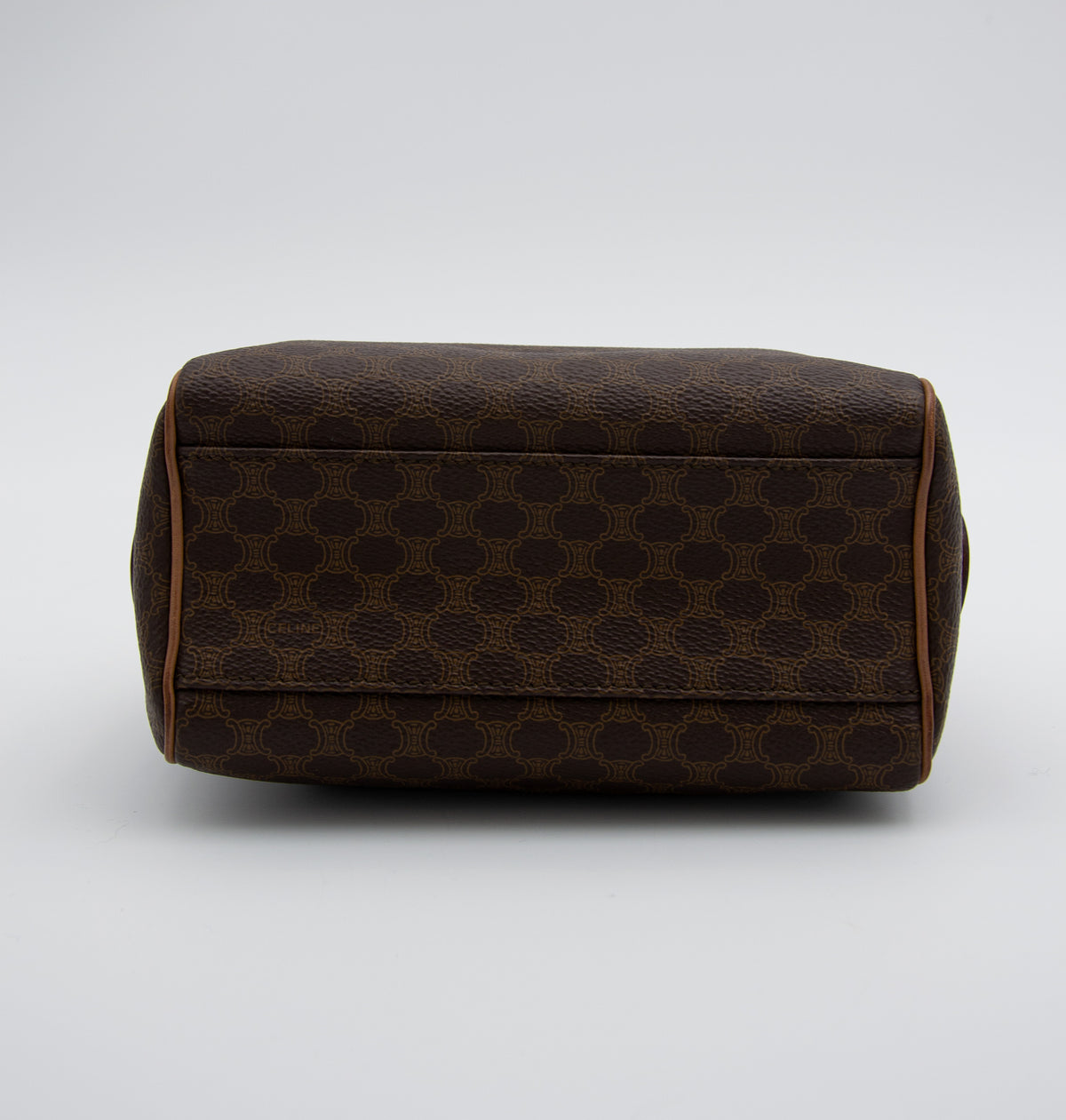 Sac Nano Boston Céline en Toile Enduite Macadam