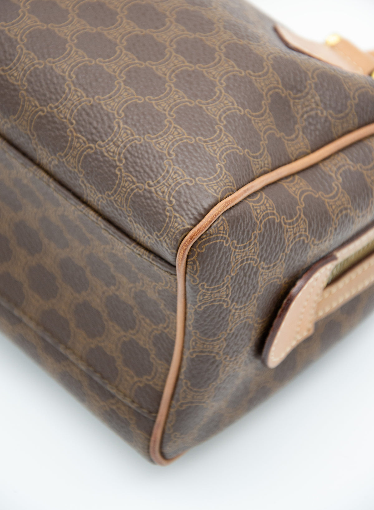 Sac Nano Boston Céline en Toile Enduite Macadam