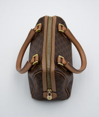 Sac Nano Boston Céline en Toile Enduite Macadam