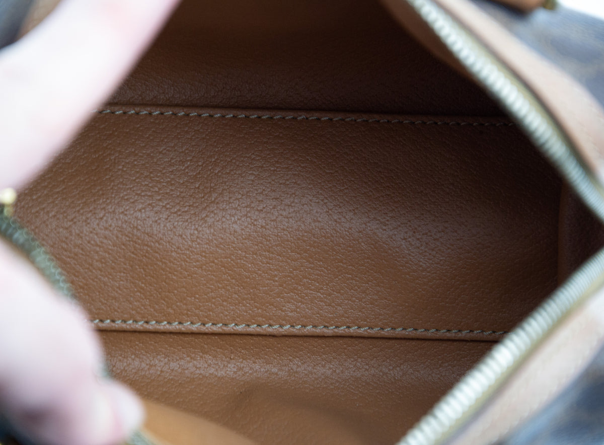 Sac Nano Boston Céline en Toile Enduite Macadam