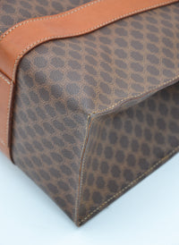 Sac Tote Céline XL en toile Macadam et cuir caramel – Vintage