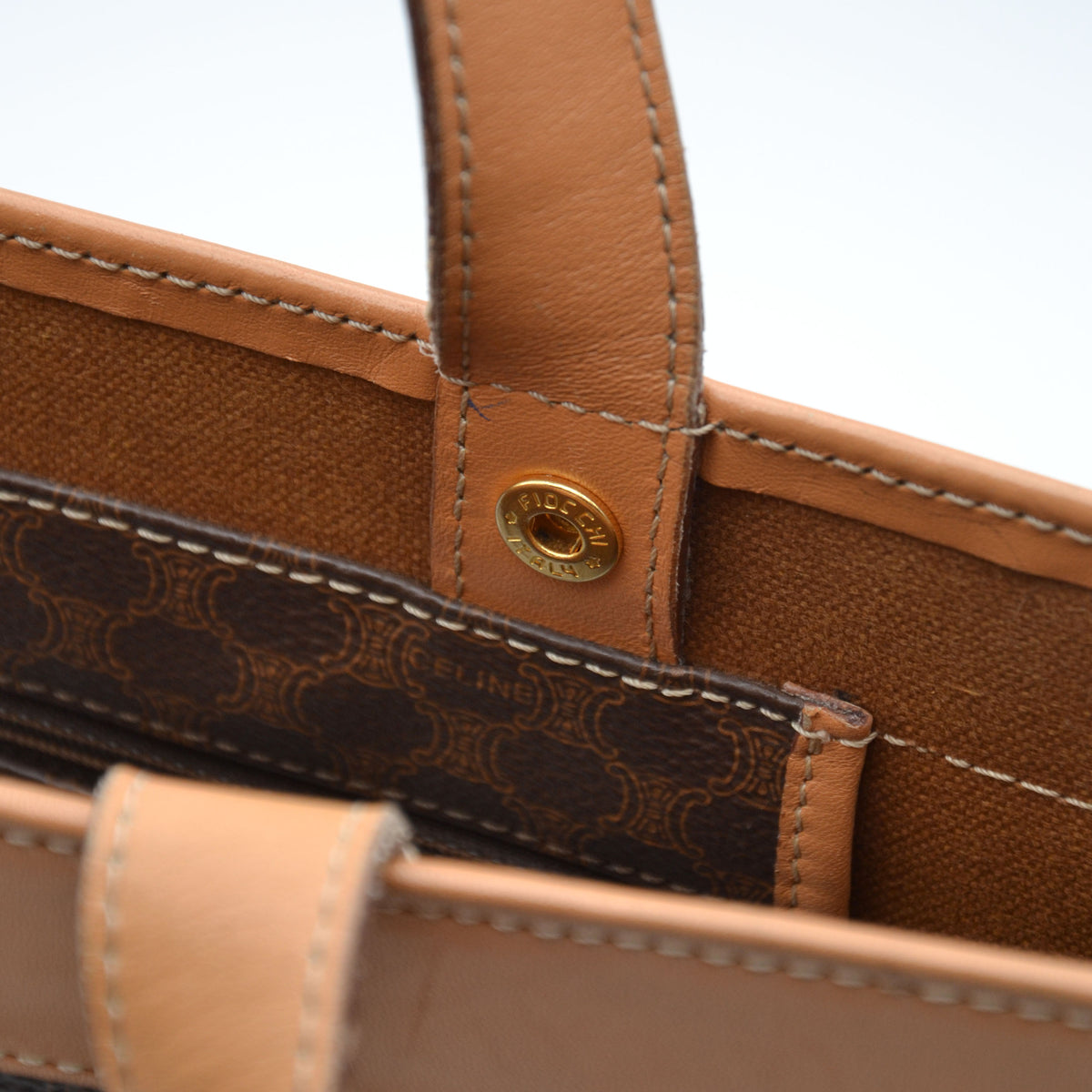 Céline Cabas Tote Toile Macadam Vintage