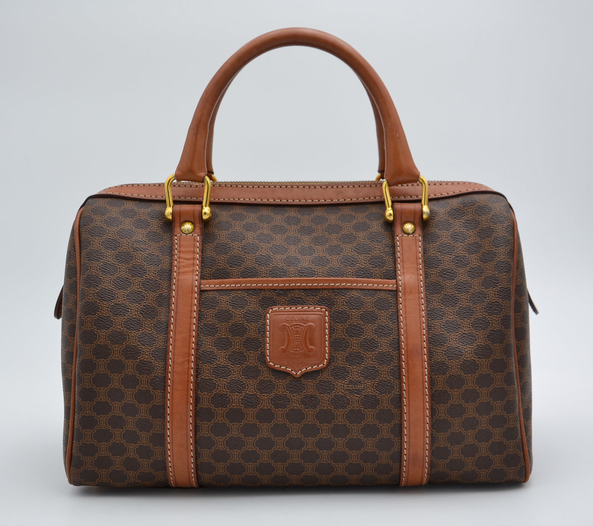Sac Boston Céline vintage en toile Macadam