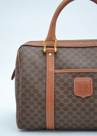 Sac Boston Céline vintage en toile Macadam