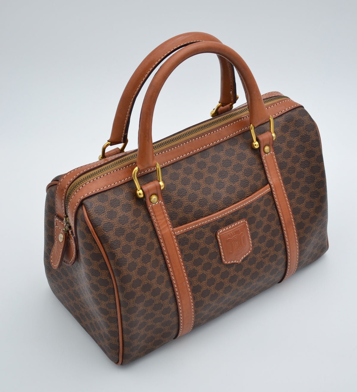 Sac Boston Céline vintage en toile Macadam