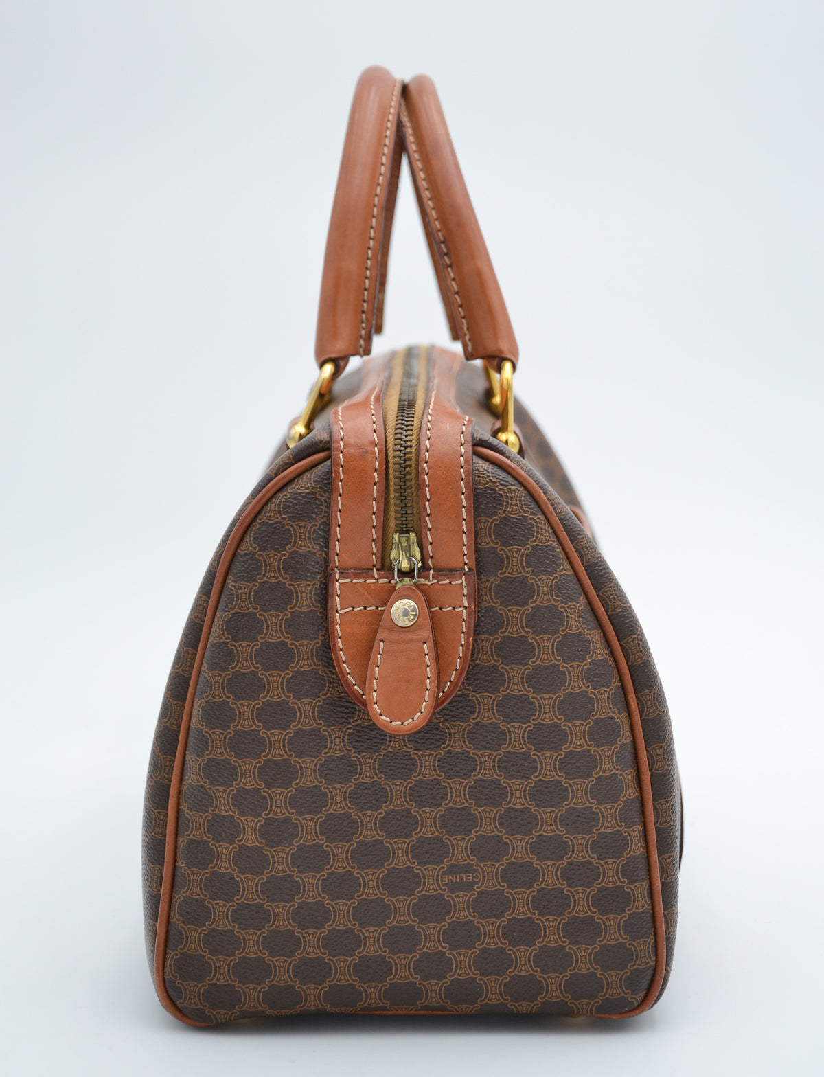 Sac Boston Céline vintage en toile Macadam