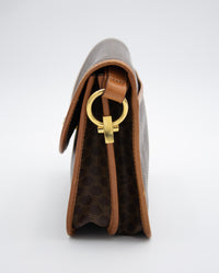 Sac Crossbody Céline Vintage Macadam en Toile Enduite