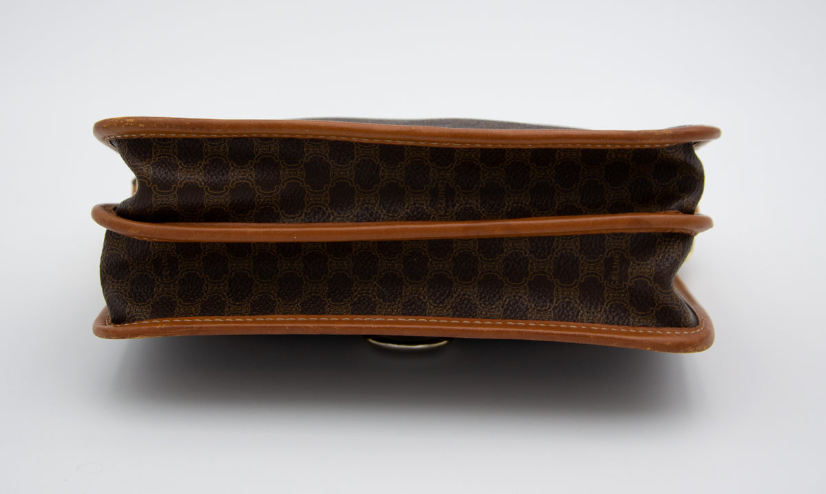 Sac Crossbody Céline Vintage Macadam en Toile Enduite