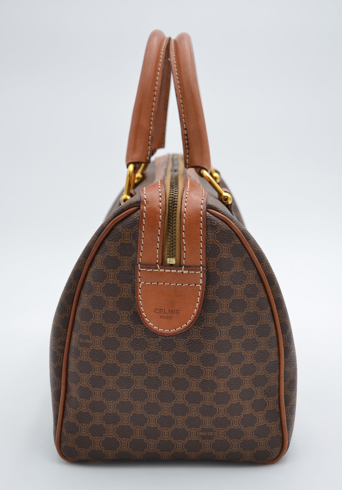 Sac Boston Céline vintage en toile Macadam