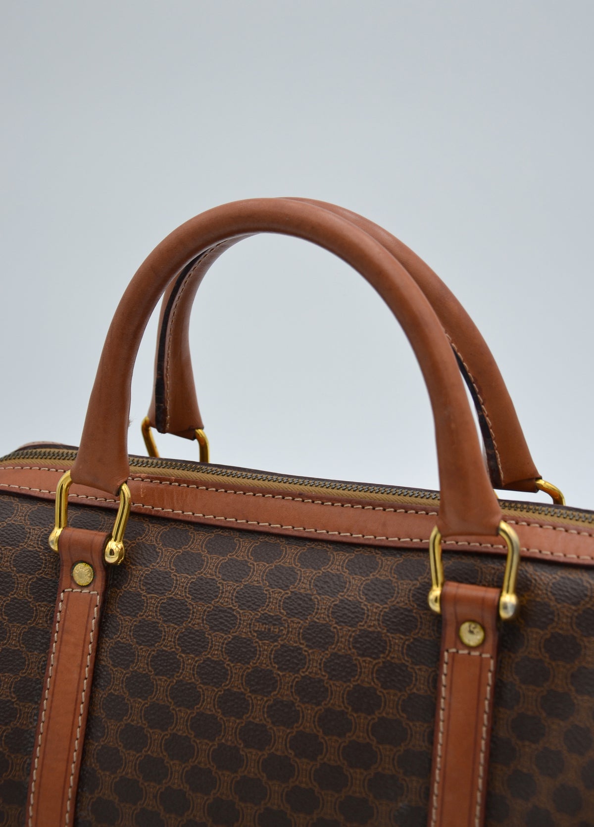 Sac Boston Céline vintage en toile Macadam
