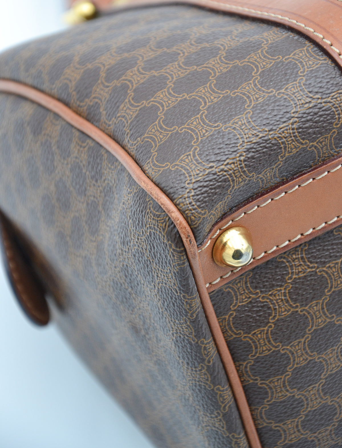 Sac Boston Céline vintage en toile Macadam