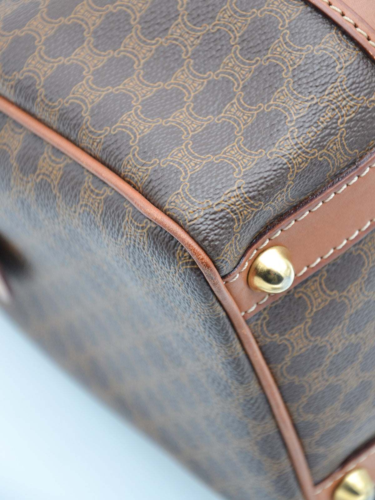 Sac Boston Céline vintage en toile Macadam