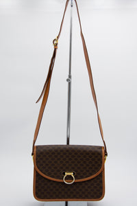 Sac Crossbody Céline Vintage Macadam en Toile Enduite