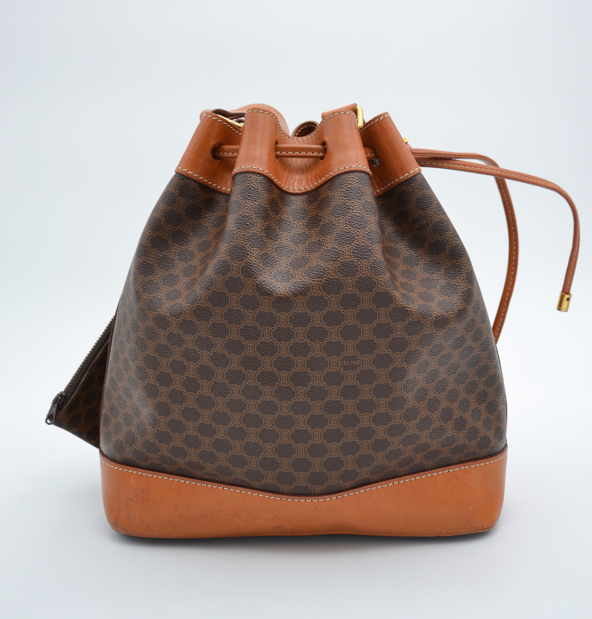 Sac seau Céline vintage en toile Macadam