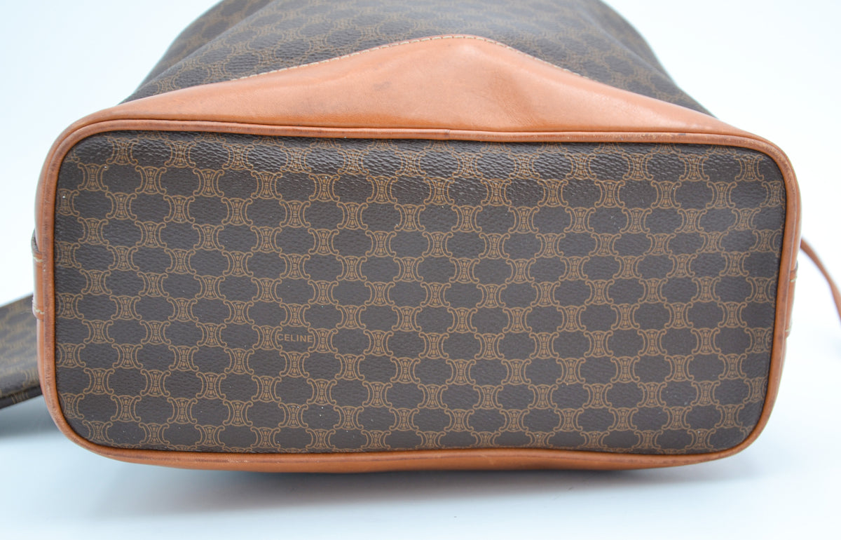 Sac seau Céline vintage en toile Macadam