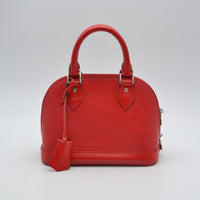 Louis Vuitton Alma BB Cuir Épi Coquelicot