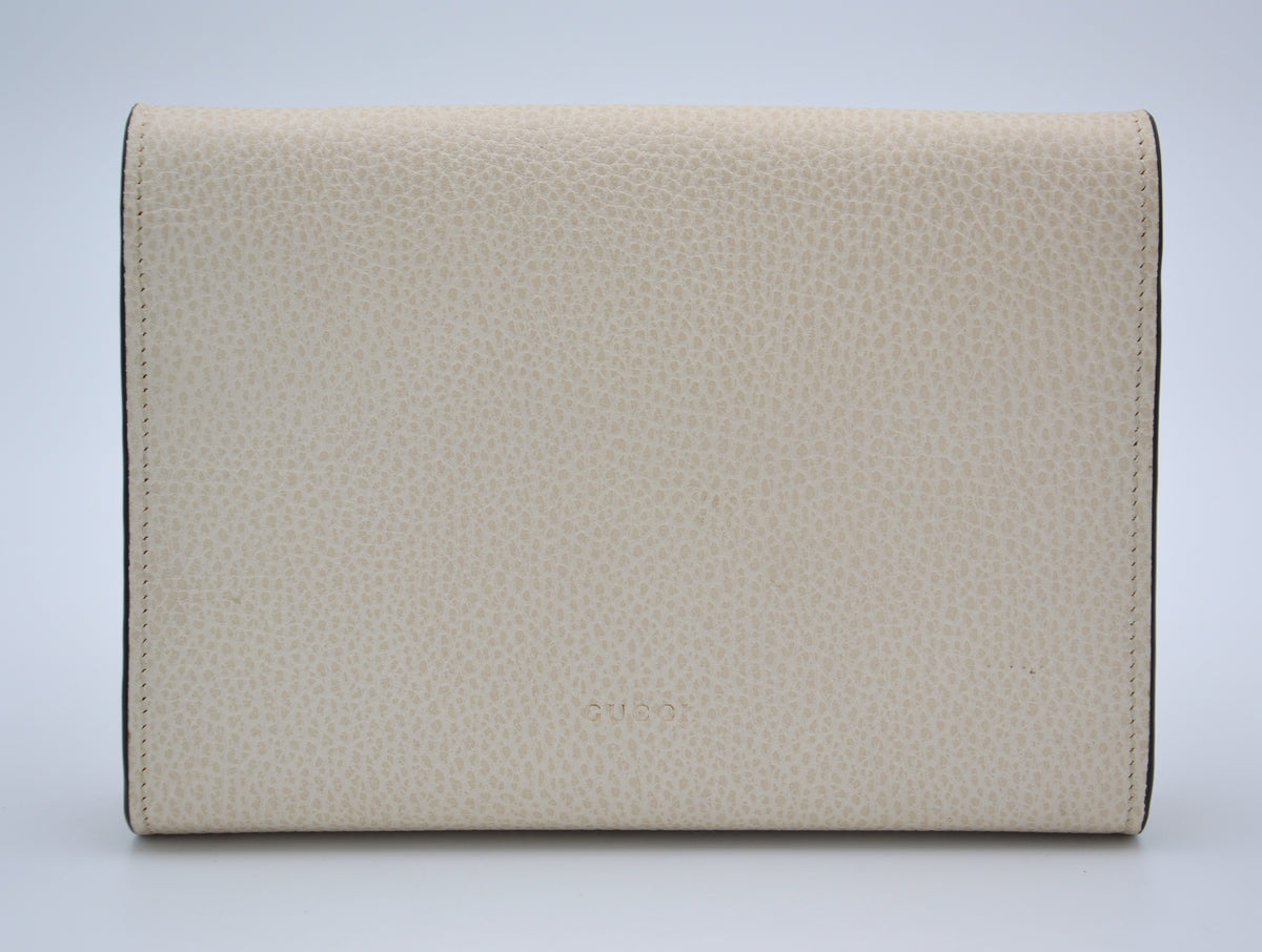 Dionysus Wallet on Chain Gucci blanc