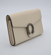 Dionysus Wallet on Chain Gucci blanc