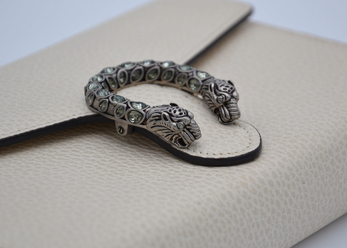Dionysus Wallet on Chain Gucci blanc