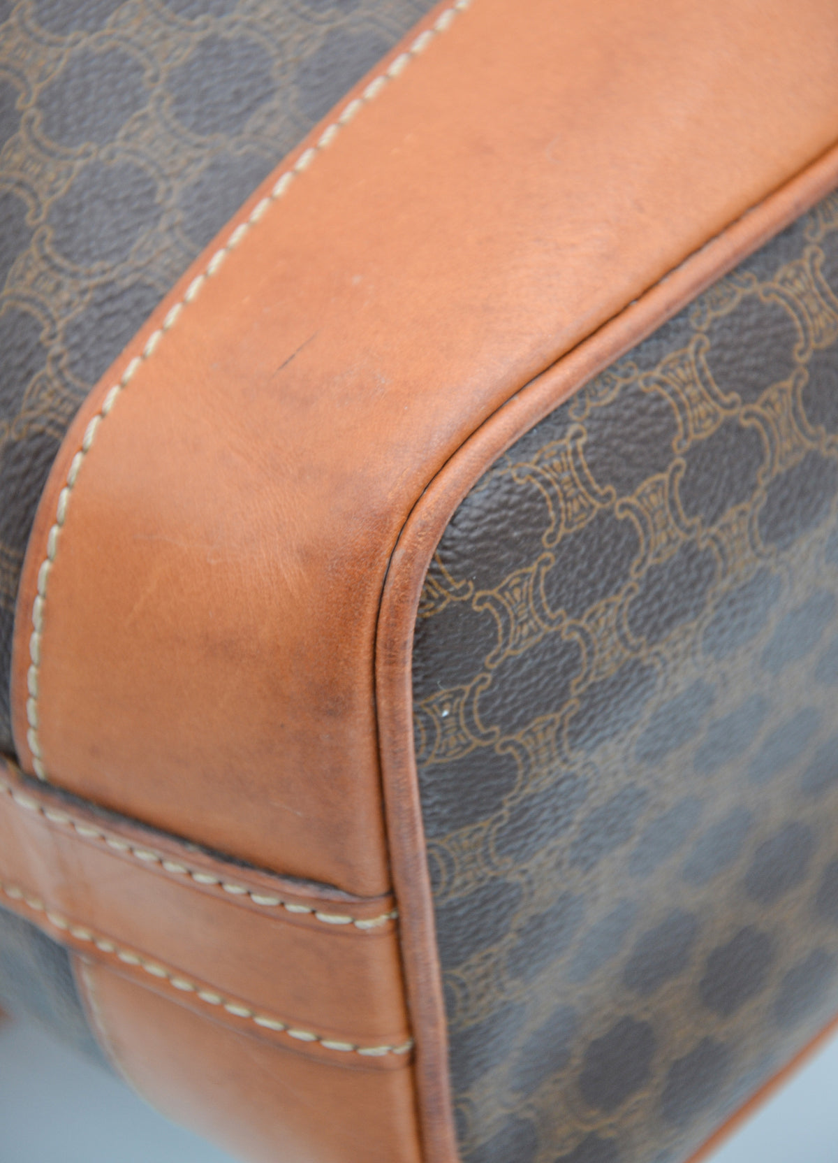 Sac seau Céline vintage en toile Macadam