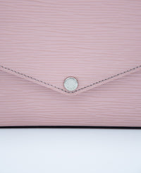 Pochette Félicie Louis Vuitton en cuir Épi rose poudré