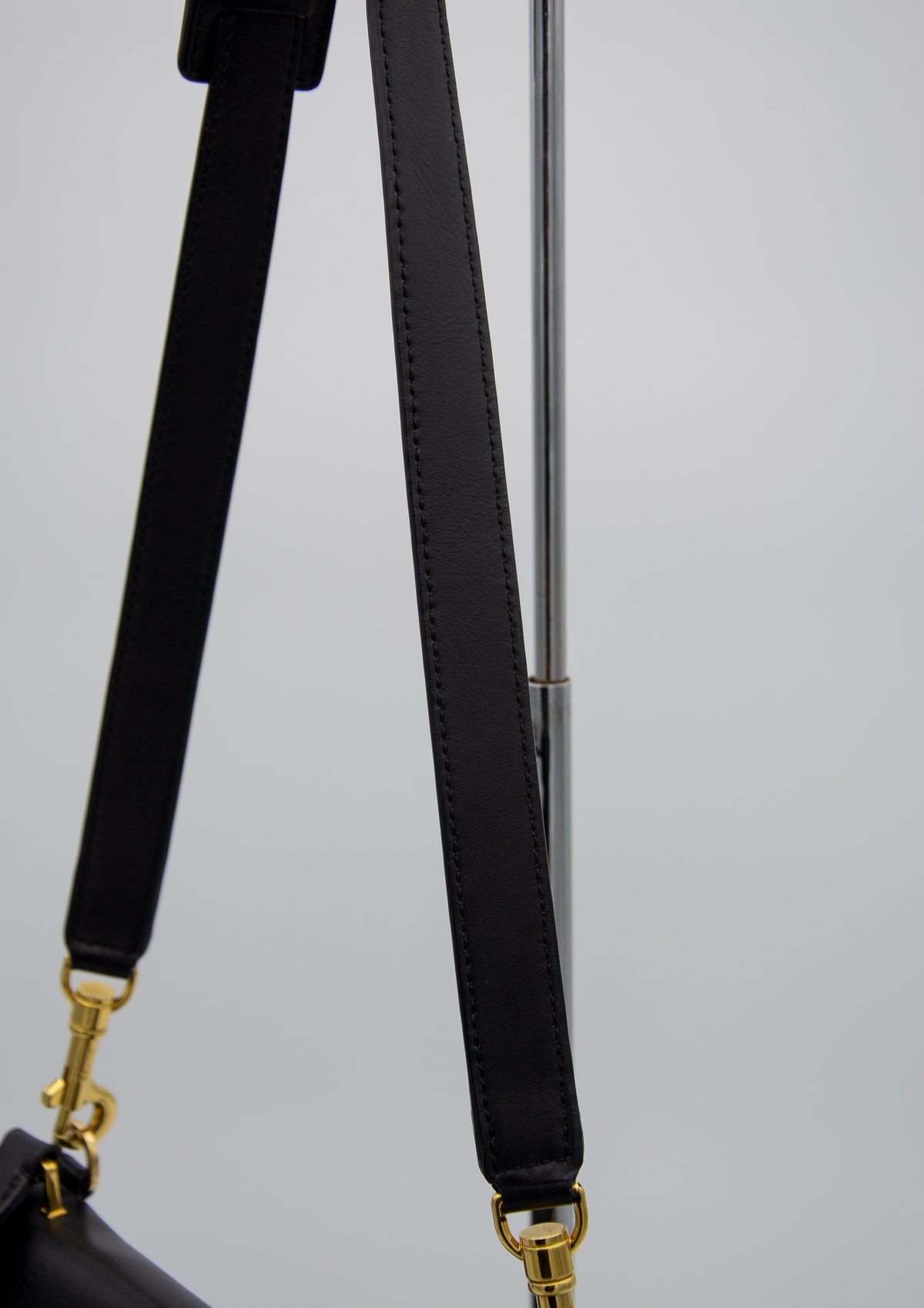 Sac trapèze Celine en cuir lisse noir et laine feutrée grise