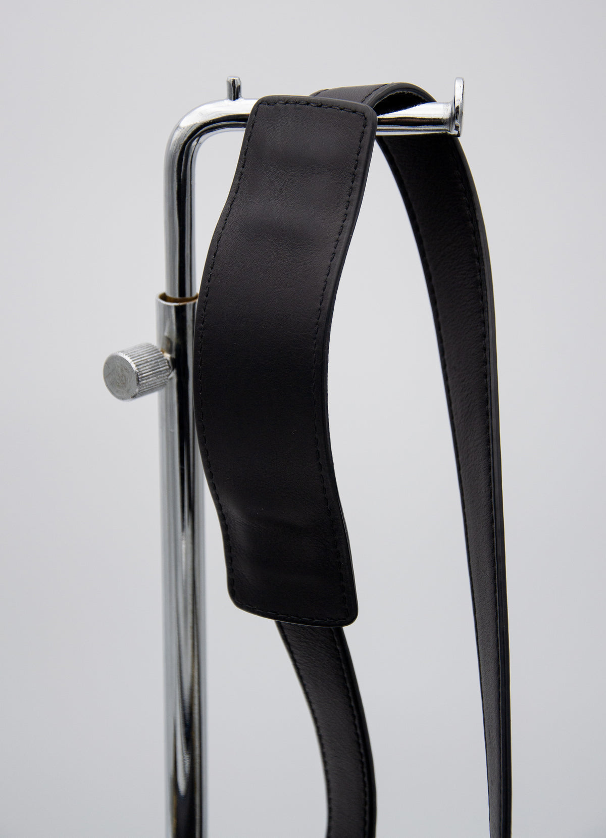 Sac trapèze Celine en cuir lisse noir et laine feutrée grise