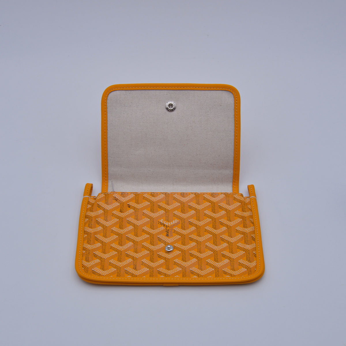 Goyard Plumet Pocket Wallet Goyardine Jaune Soleil